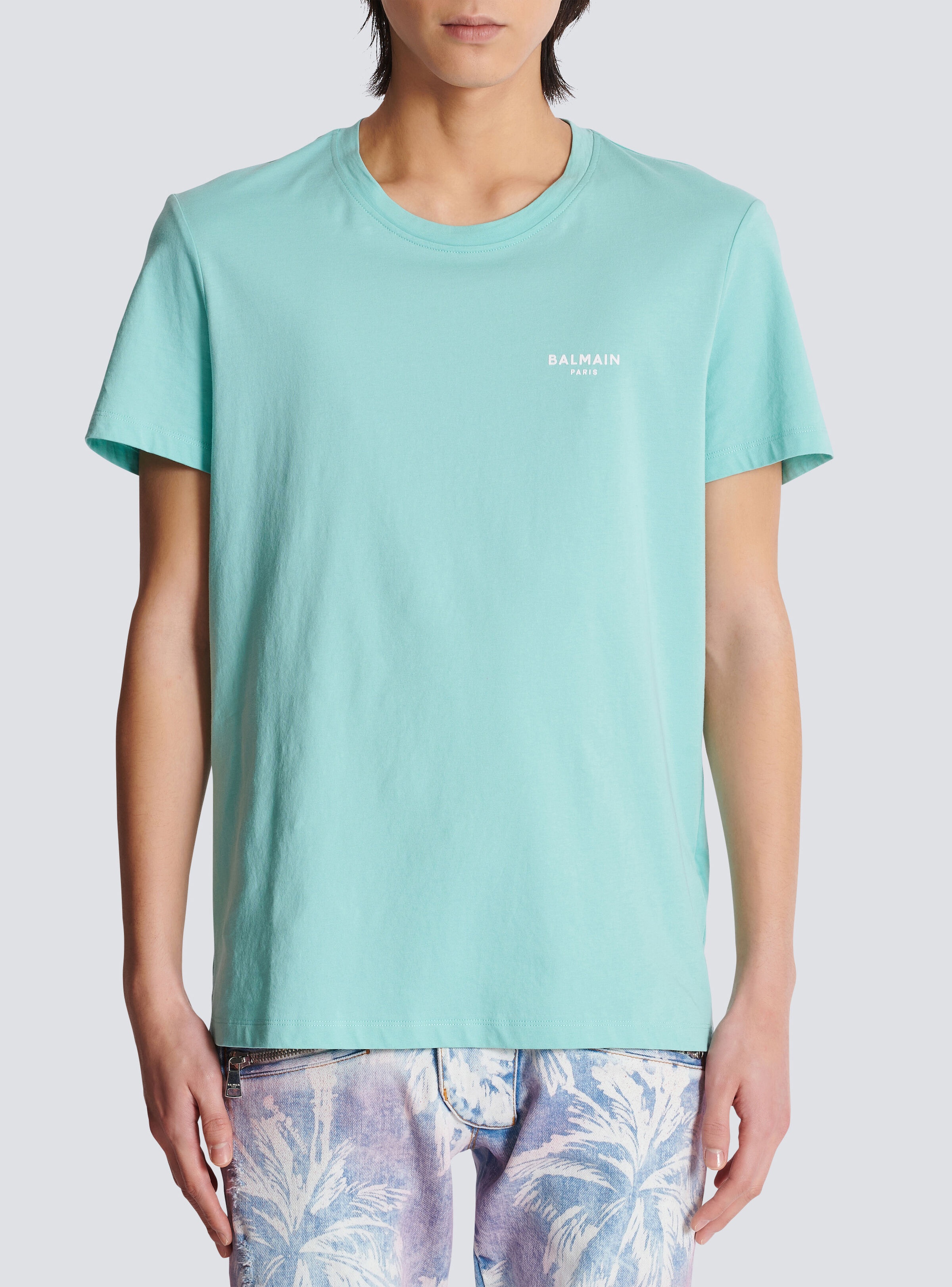 Balmain Paris flocked short-sleeved T-shirt - 5