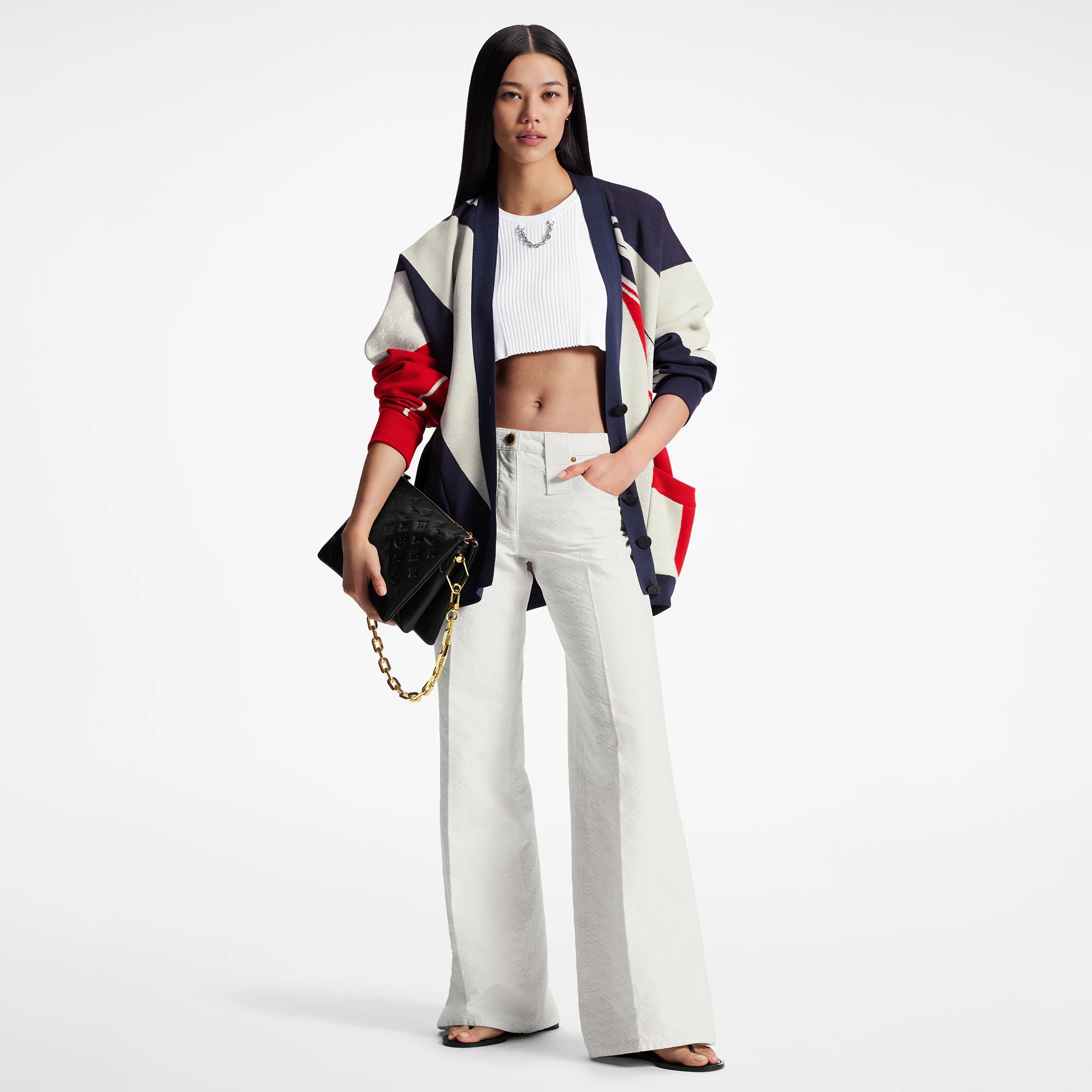 Graphic Nautical Knit Cardigan - 4