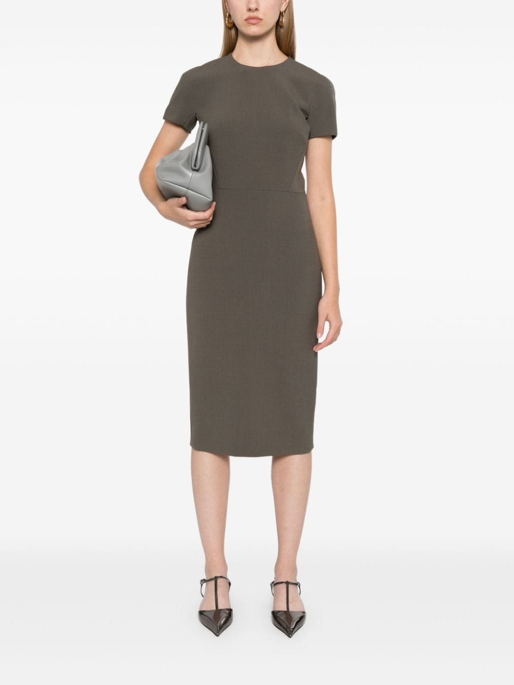fitted midi dress - 2