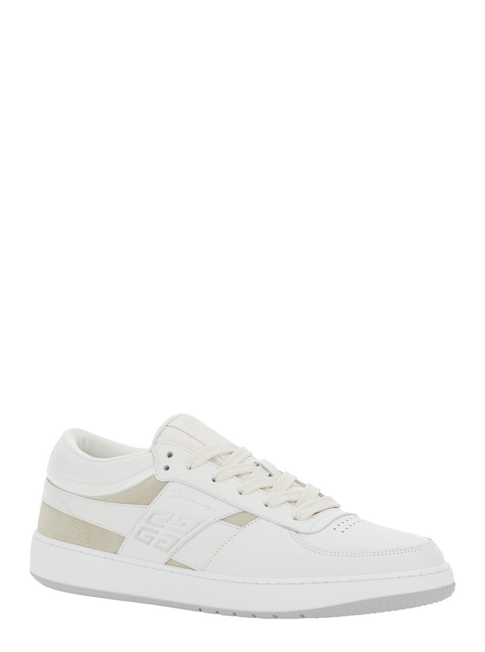 Givenchy Men 'G Move' White Low Top Sneakers With Logo Detail On The Side In Leather Man - 2