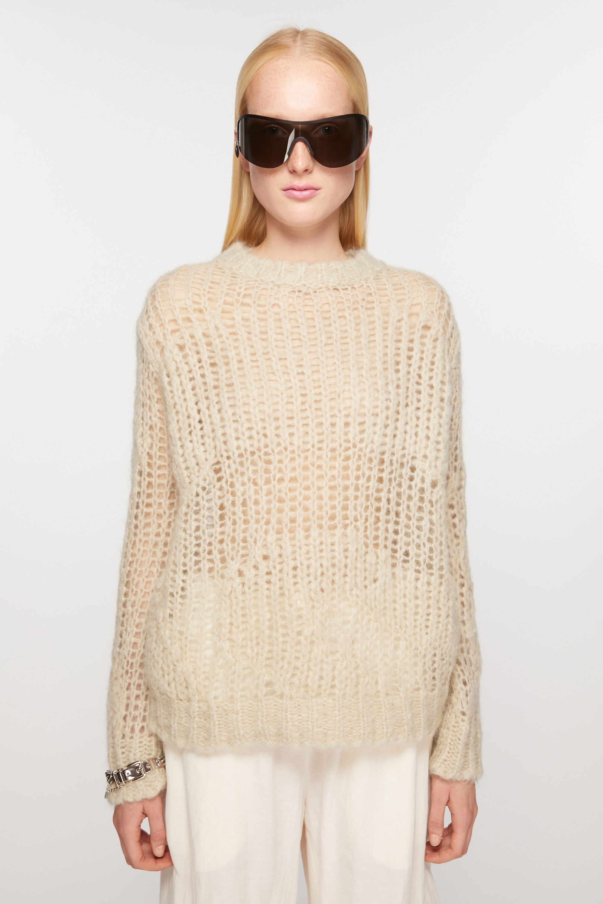 Mohair blend jumper - Sand beige - 2
