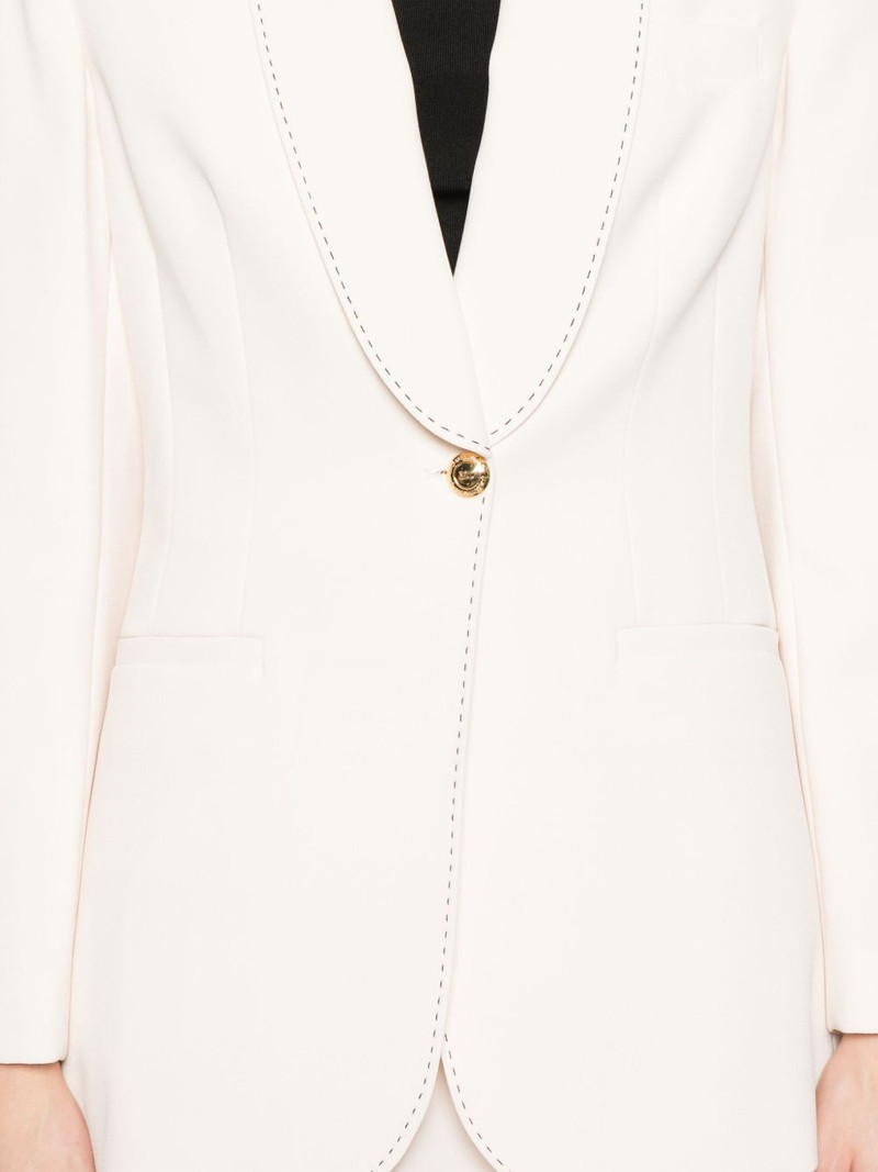 contrast-stitch crepe blazer 5