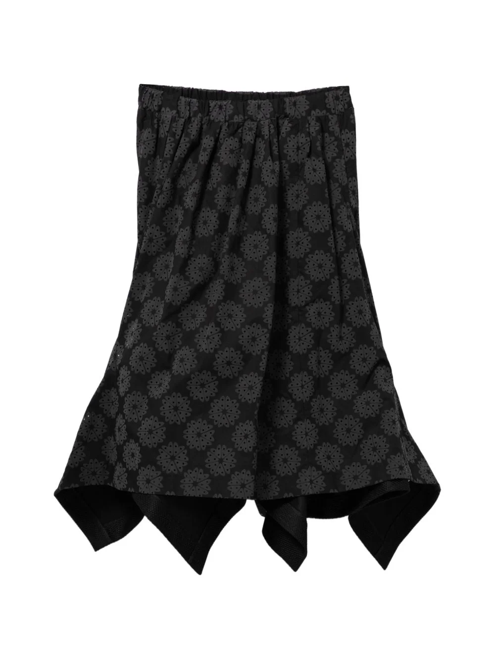 floral asymmetric midi skirt - 1