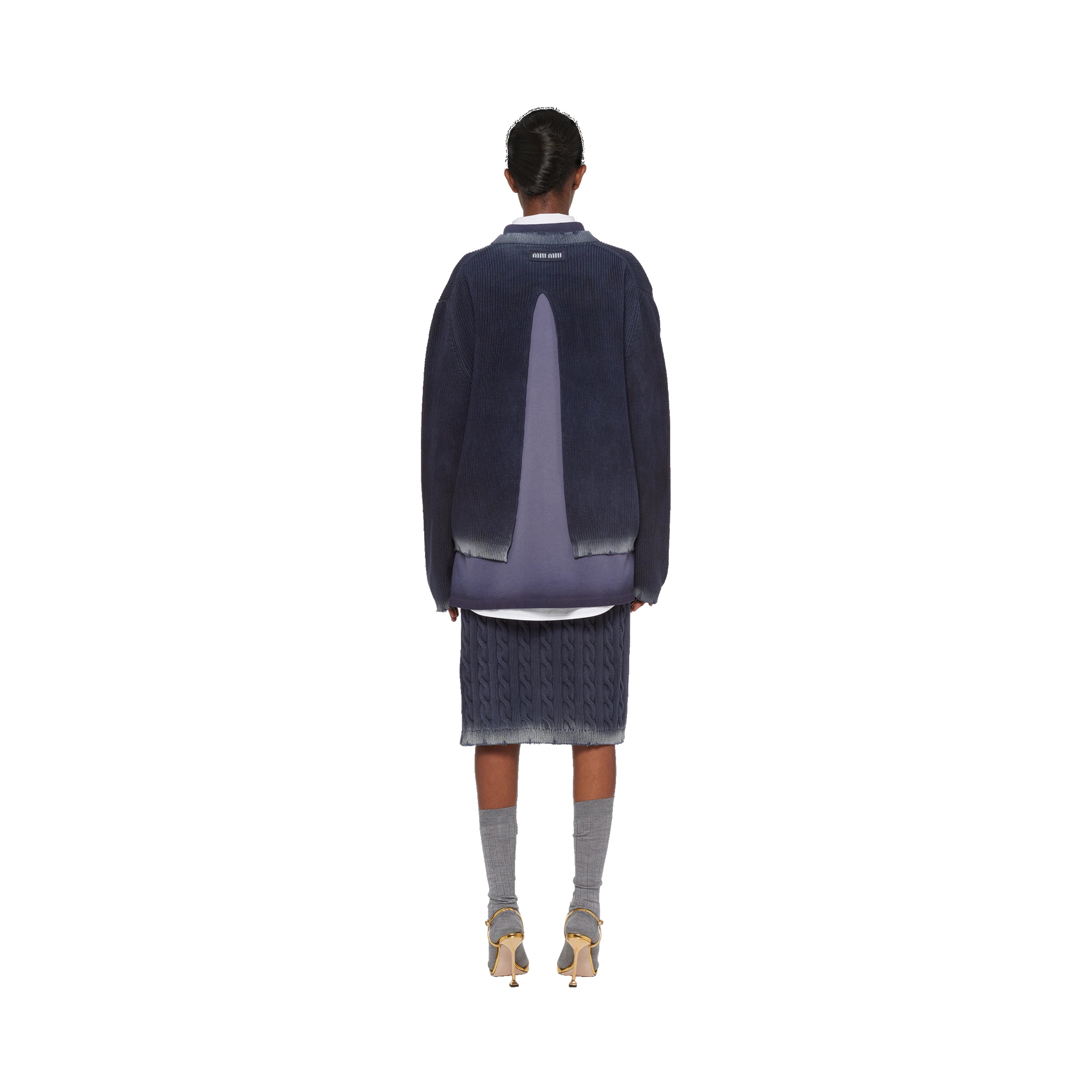 Cut-out cotton sweatshirt - 4