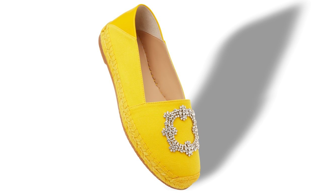 Yellow Cotton Espadrilles - 2