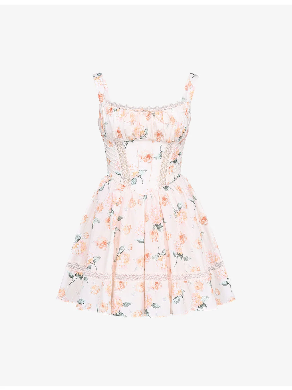 Kimmie Floral-Print Stretch-Cotton Mini Dress - 1