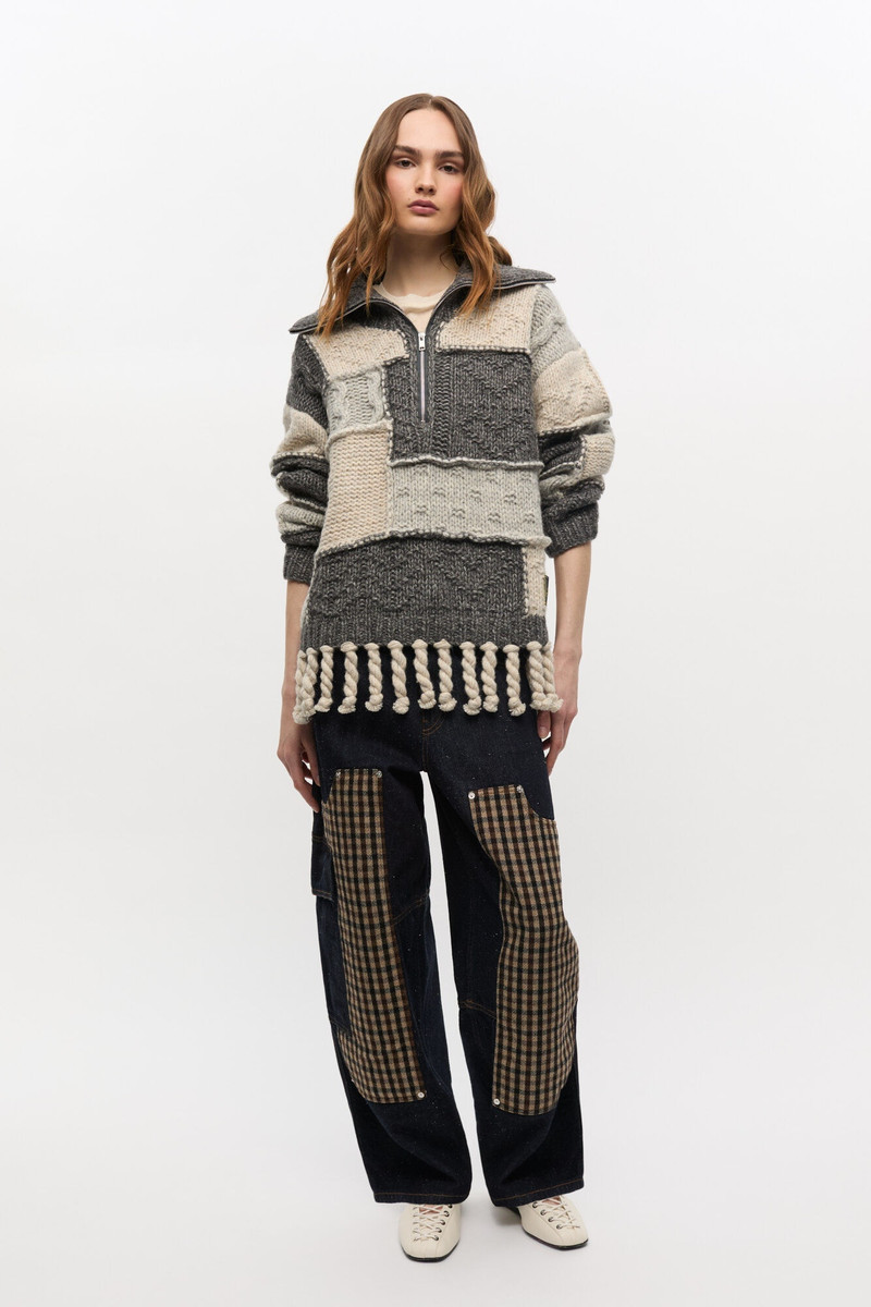 PATCHWORK FRINGE SWEATER 3