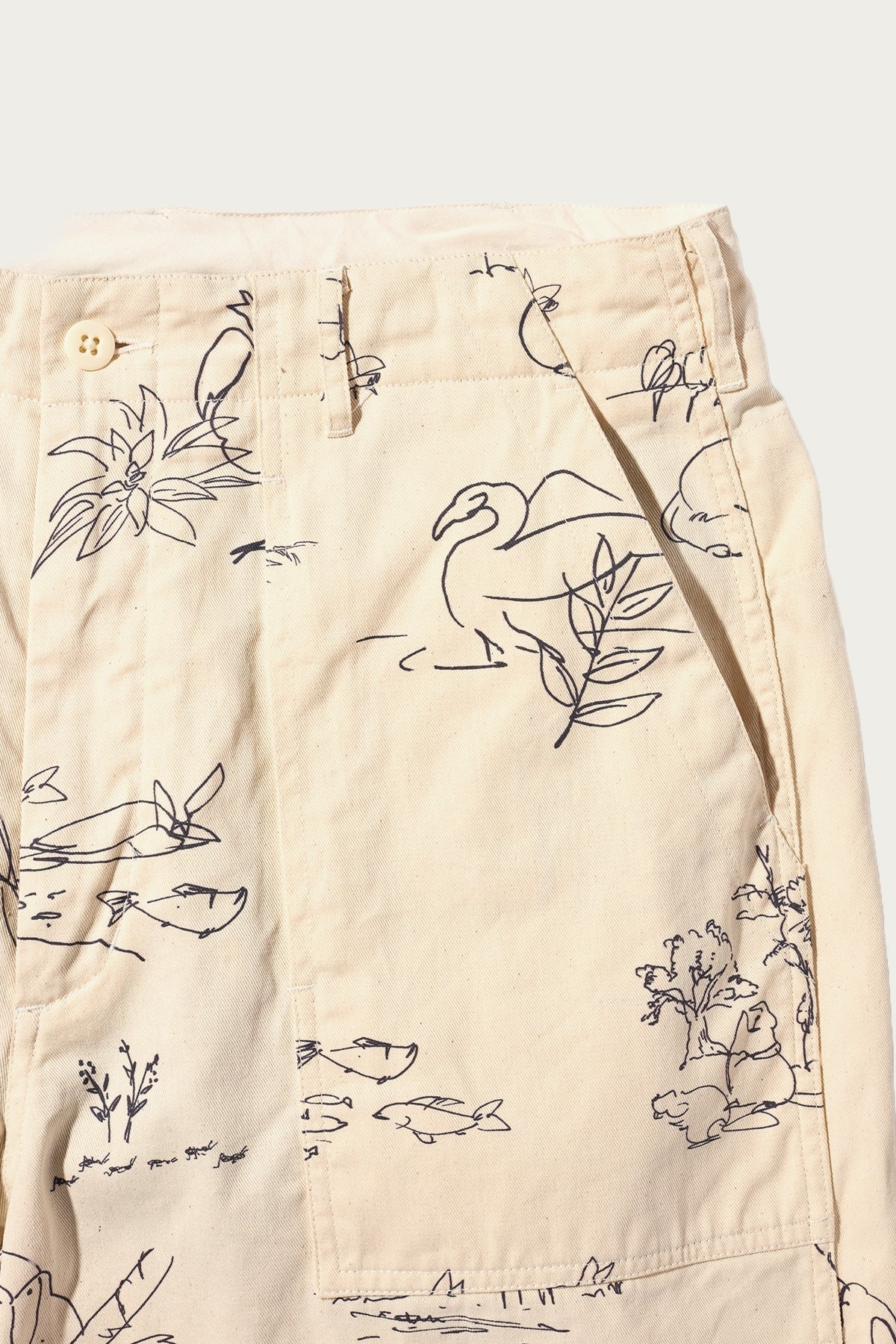 Fatigue Pant - Natural Animal Print 6.5oz Natural Twill - 3
