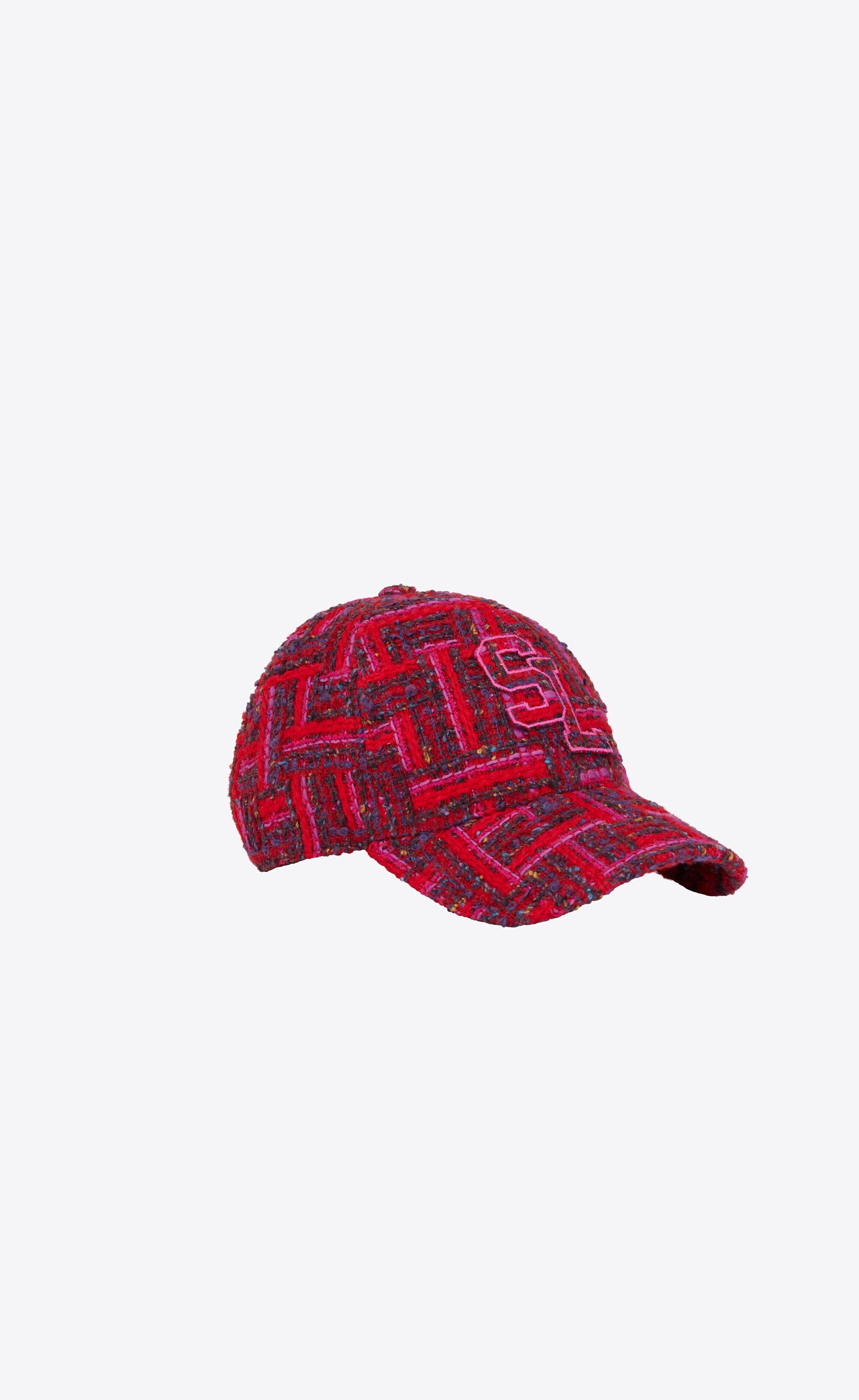 sl baseball cap in checked tweed wool - 2