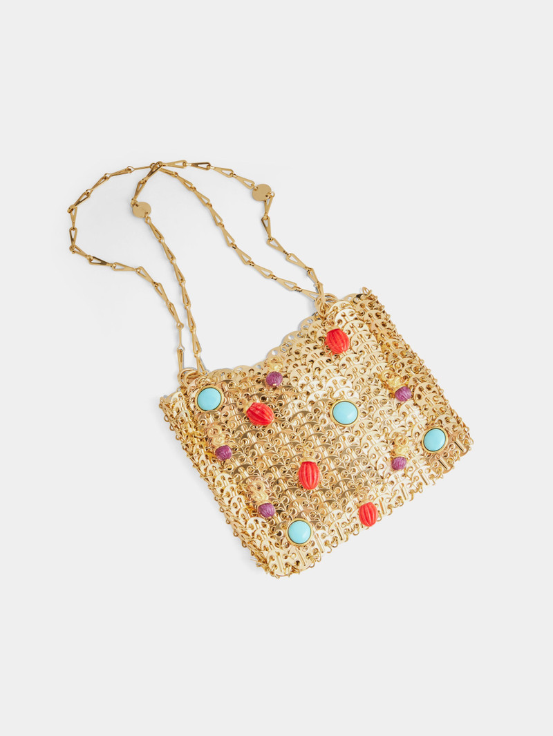 ICONIC GOLD 1969 BAG EMBELLISHED WITH MULTI COLORED PAMPILLES 6