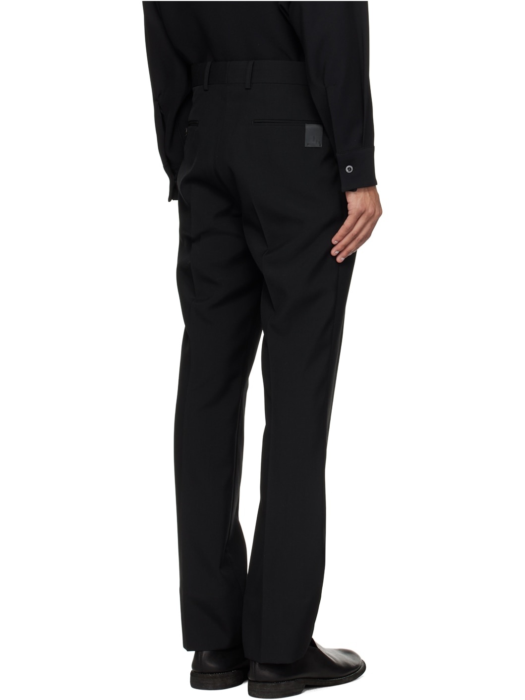 Black Slim-Fit Trousers - 3