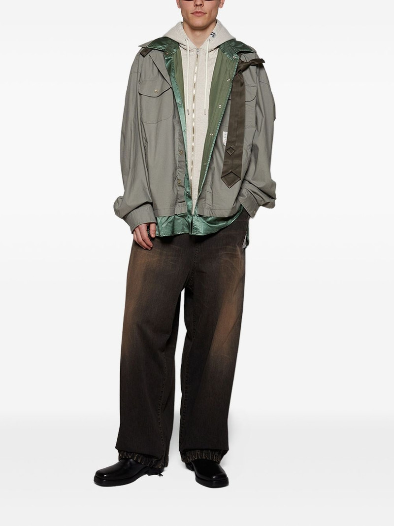 Maison MIHARAYASUHIRO washed wide-leg jeans outlook