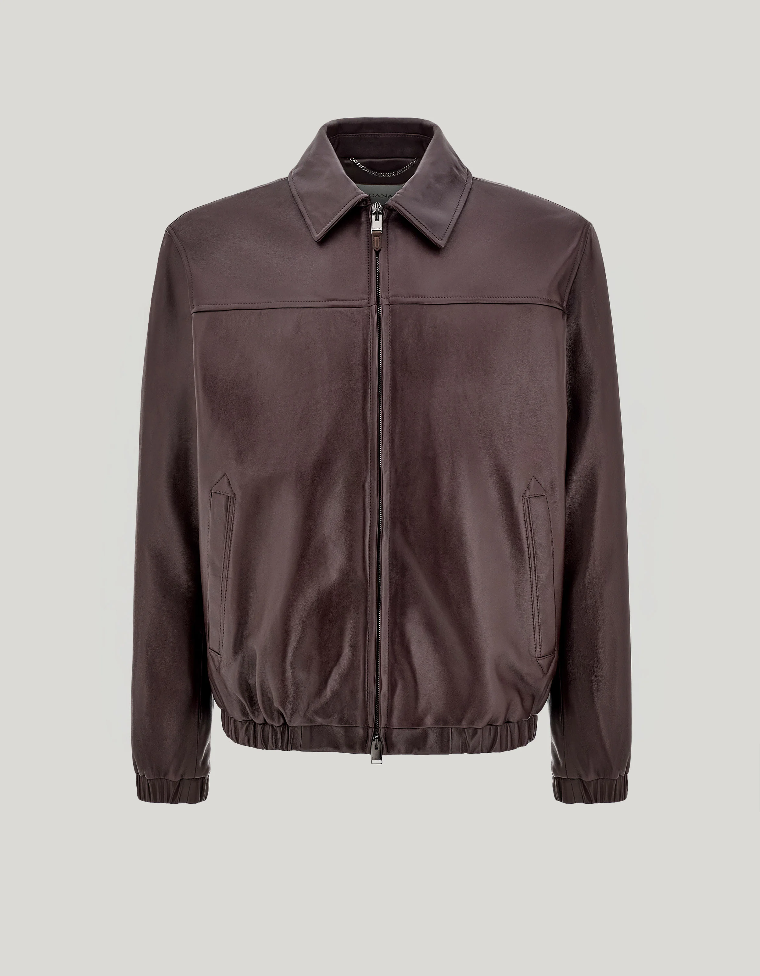 BURGUNDY LAMBSKIN BLOUSON - 1