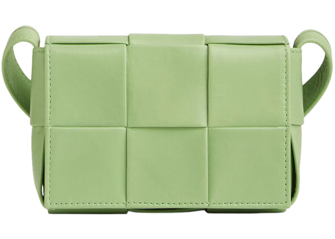 Bottega Veneta Candy Cassette Crossbody Bag Mini Intreccio Pistachio - 1