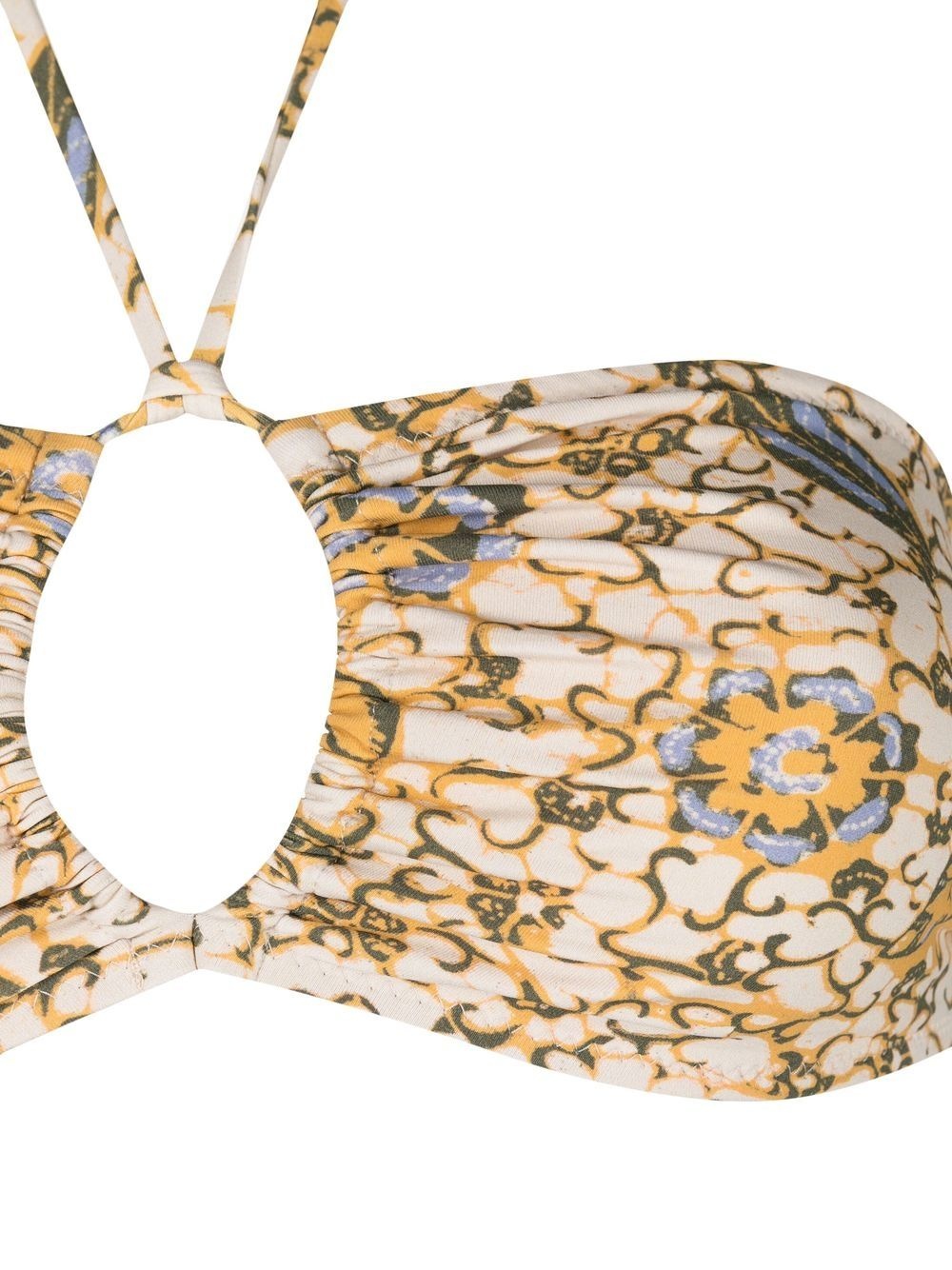Formentara citrus-print bikini top - 3