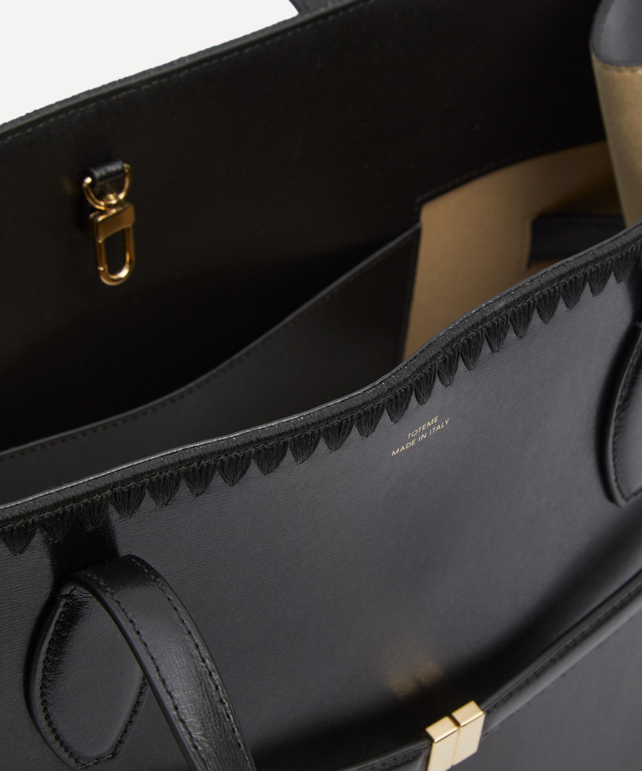 Embroidered Leather Lounge Tote Bag - 5