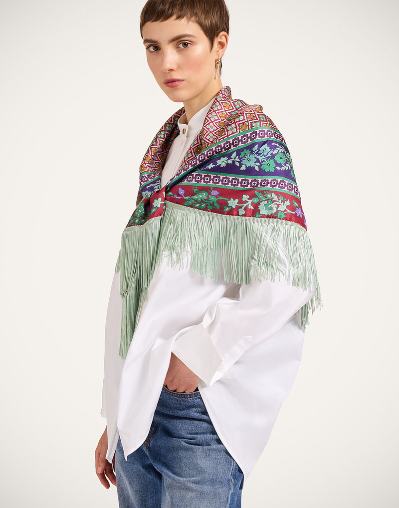 La DoubleJ Reversible Fringe Foulard 90 outlook