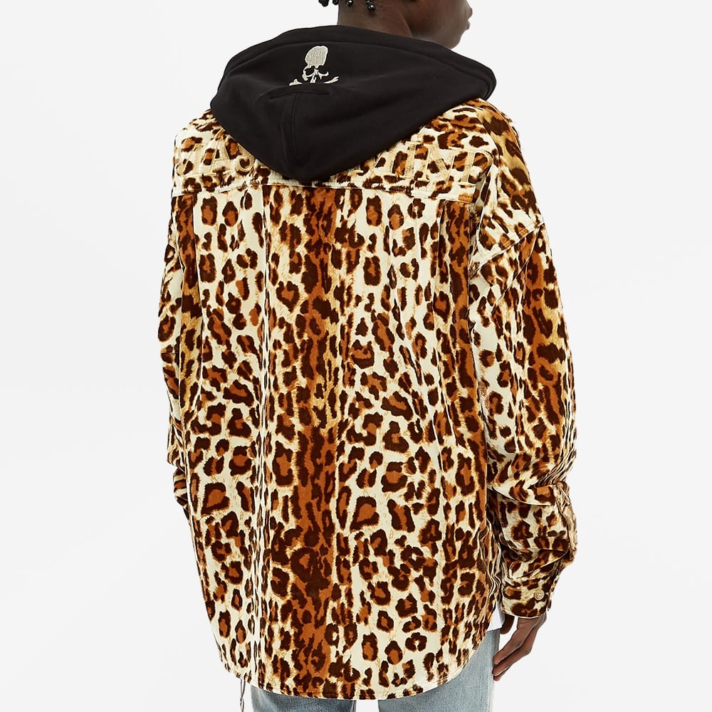 MASTERMIND WORLD Hooded Leopard Print Overshirt - 8