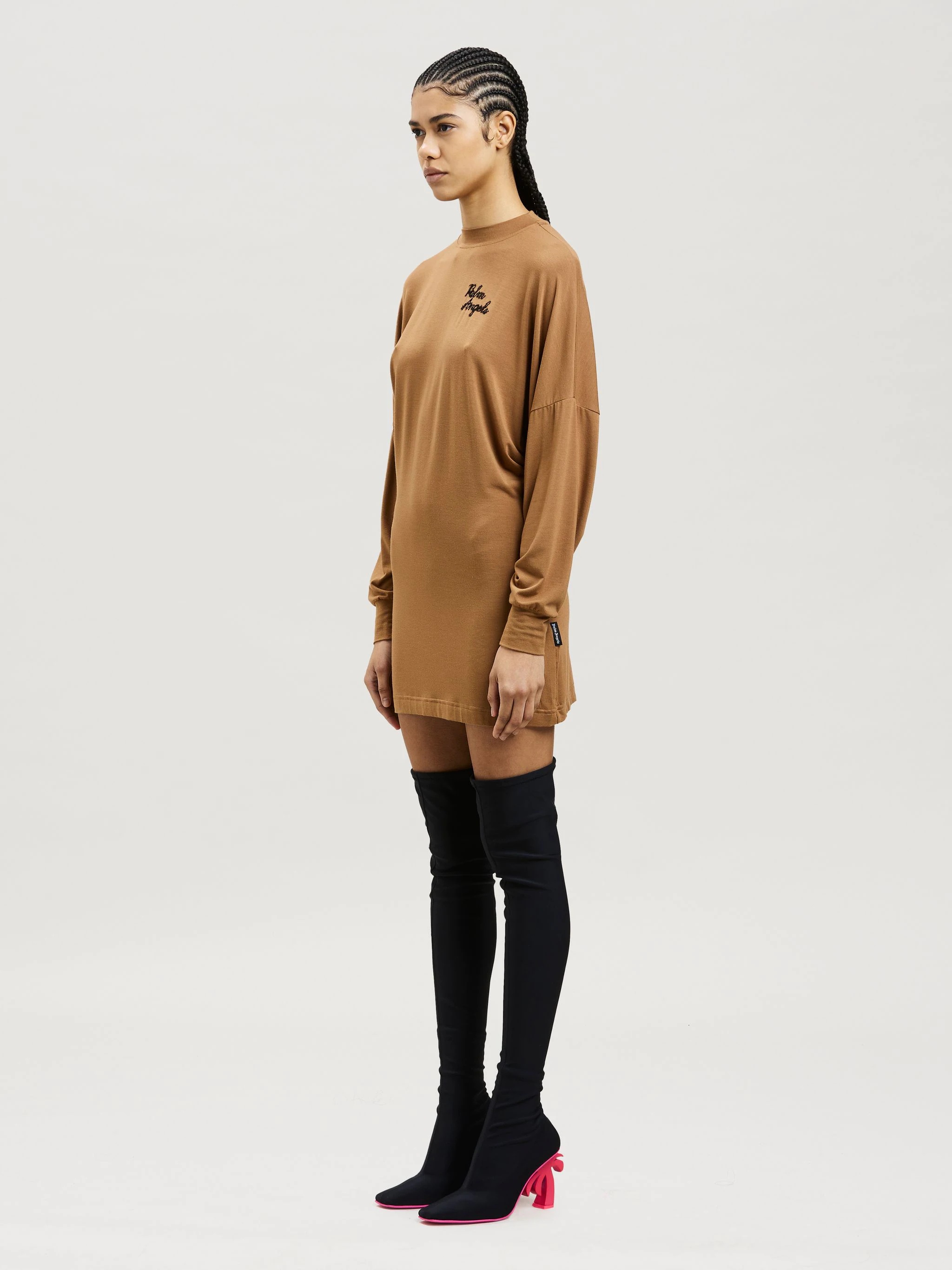 PALM ANGELS MINI T-DRESS - 4