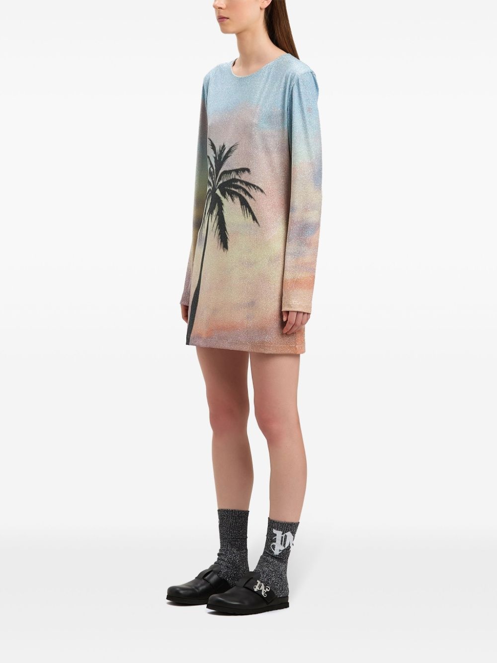 Sunrise Palm mini dress - 4