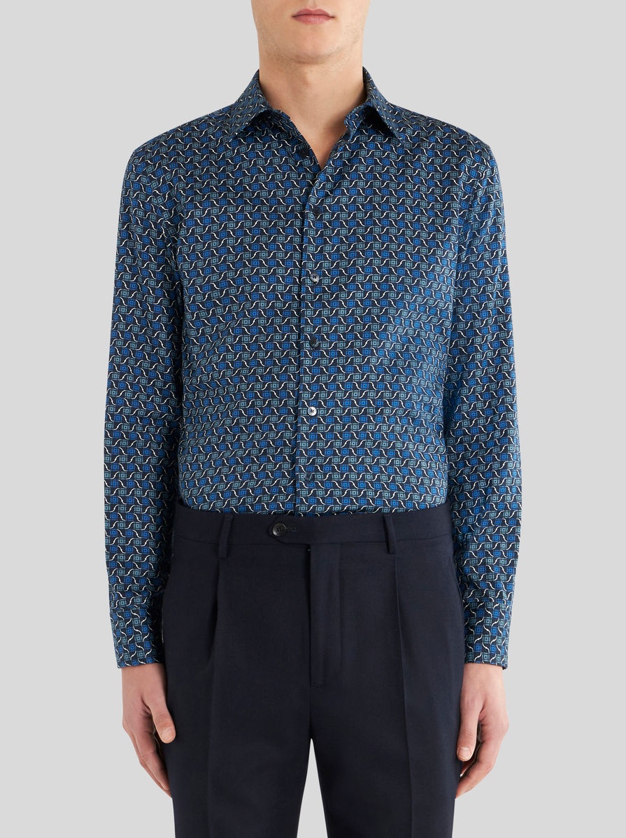 SHIRT WITH TIE PRINT PATTERN - 2