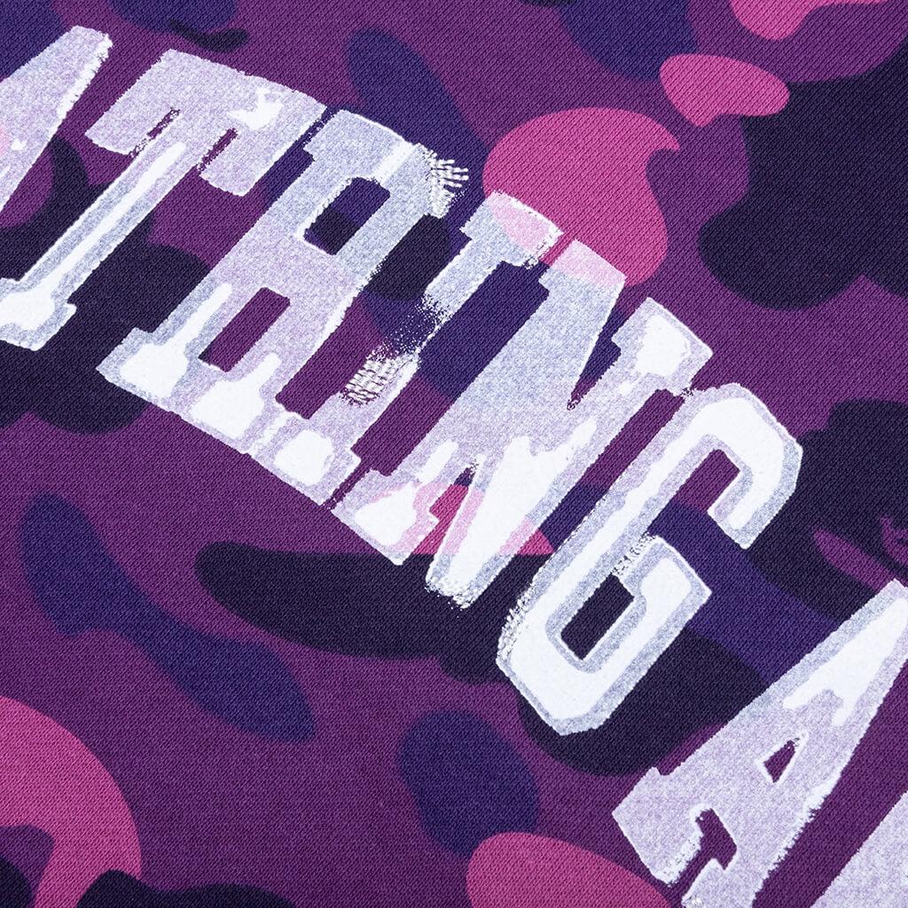 COLOR CAMO PULLOVER HOODIE - PURPLE - 3