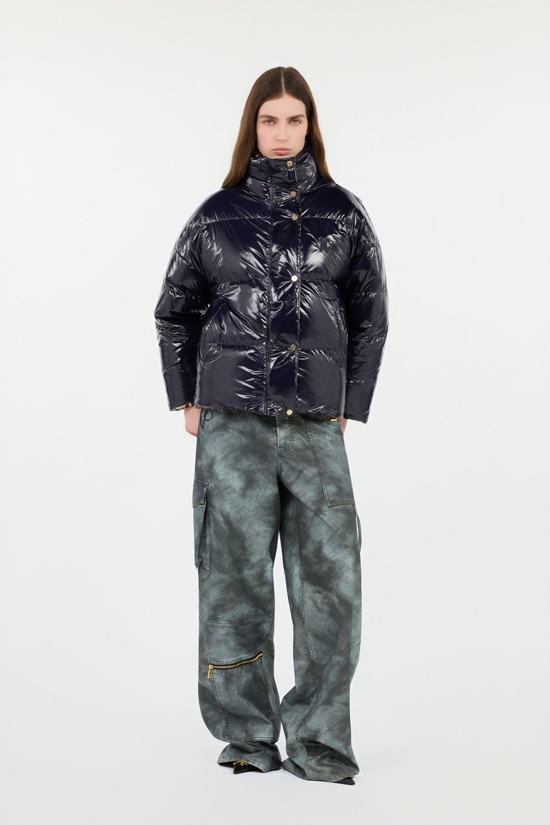 Roberto Cavalli Reversible Marble Print Down Jacket outlook