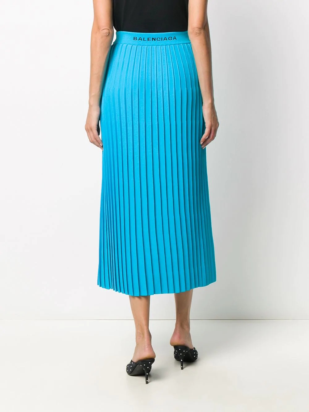 pleated mid-length skirt - 4