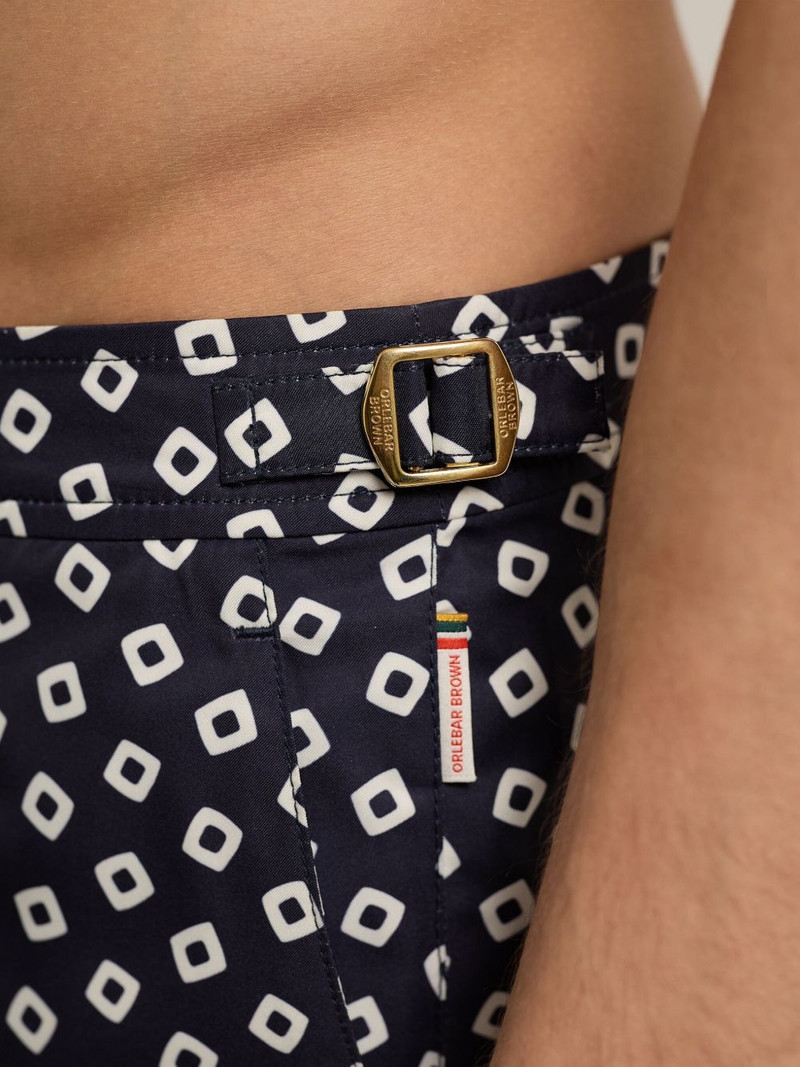 Bulldog geometric-print 수영 반바지 5