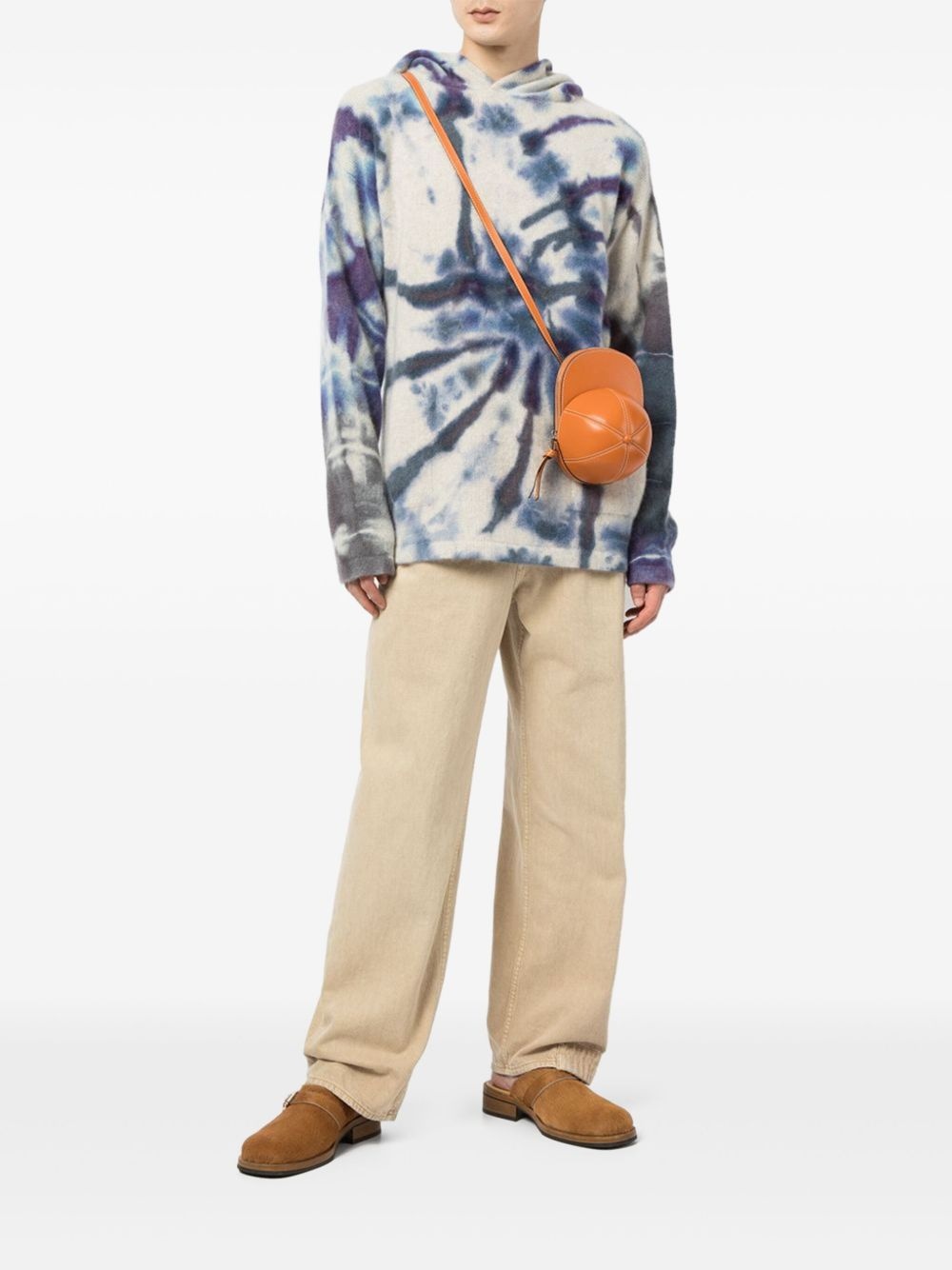 tie dye-pattern hoodie - 1
