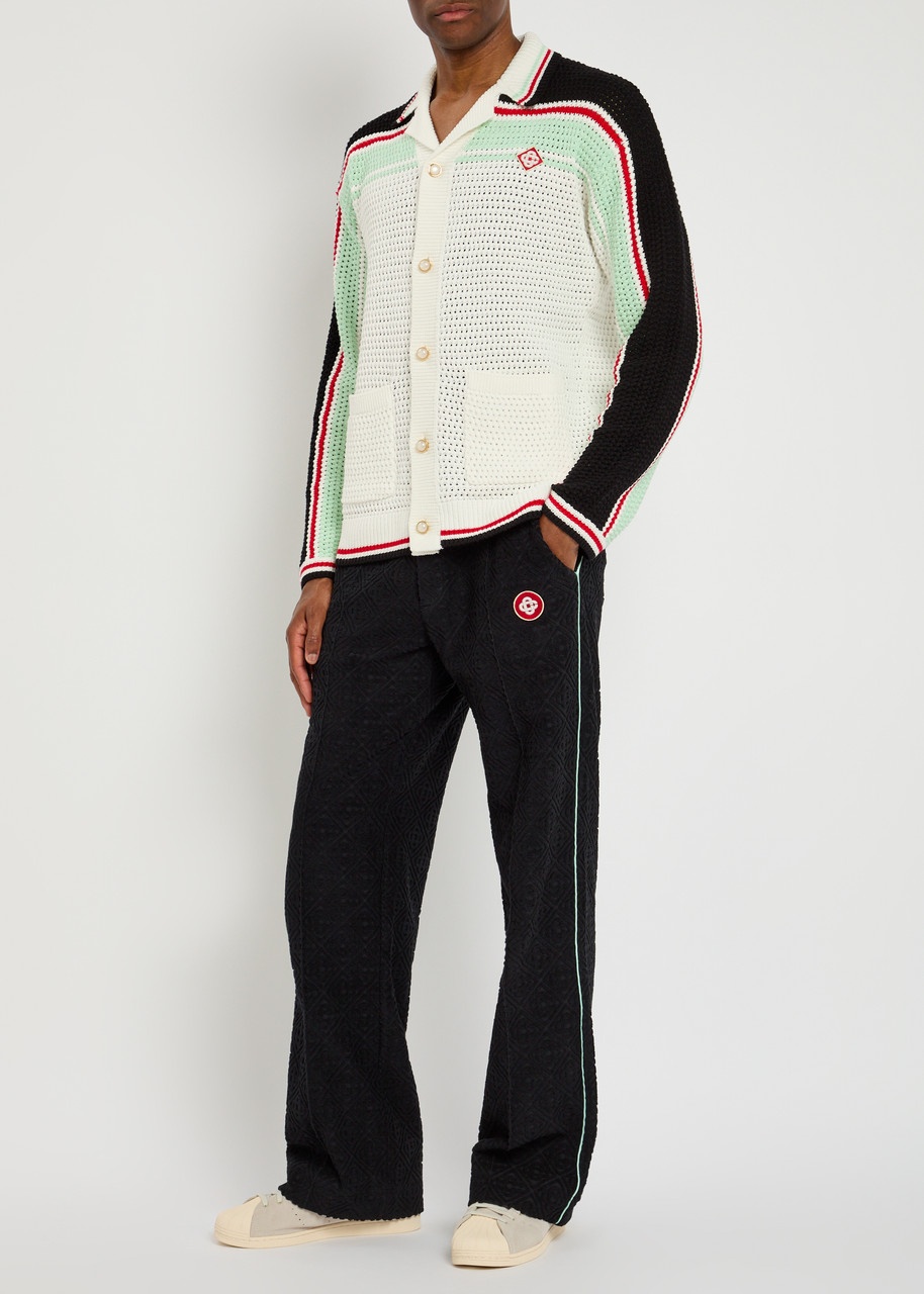 Casablanca Monogram-jacquard Towelling Cotton-blend Sweatpants - 4