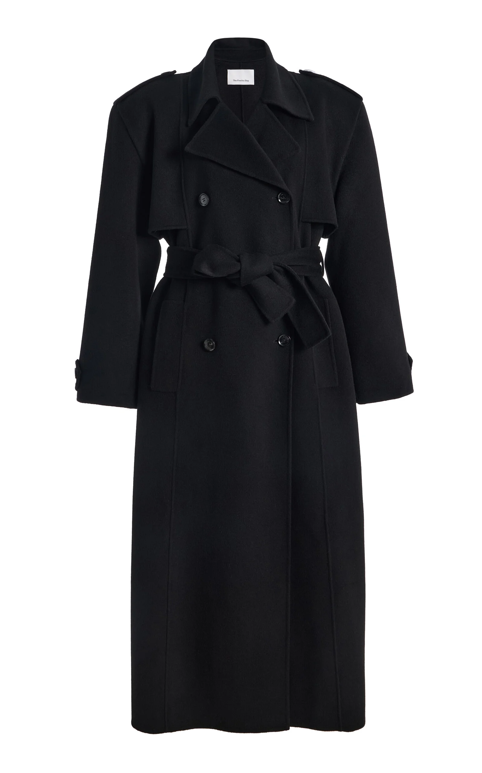 Nikola Padded Wool-Cashmere Trench Coat black - 1