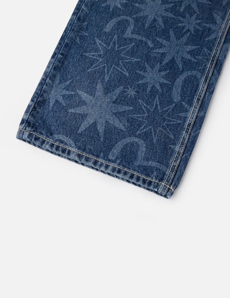 EVISU X GDC Allover Washed Print Relax Fit Jeans 9
