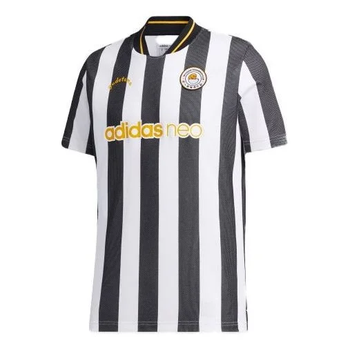 adidas neo adidas Yellow Sports Short Sleeve Black White GL7215 - 1