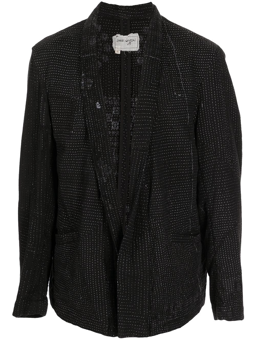 panelled shawl-lapel relaxed jacket - 1