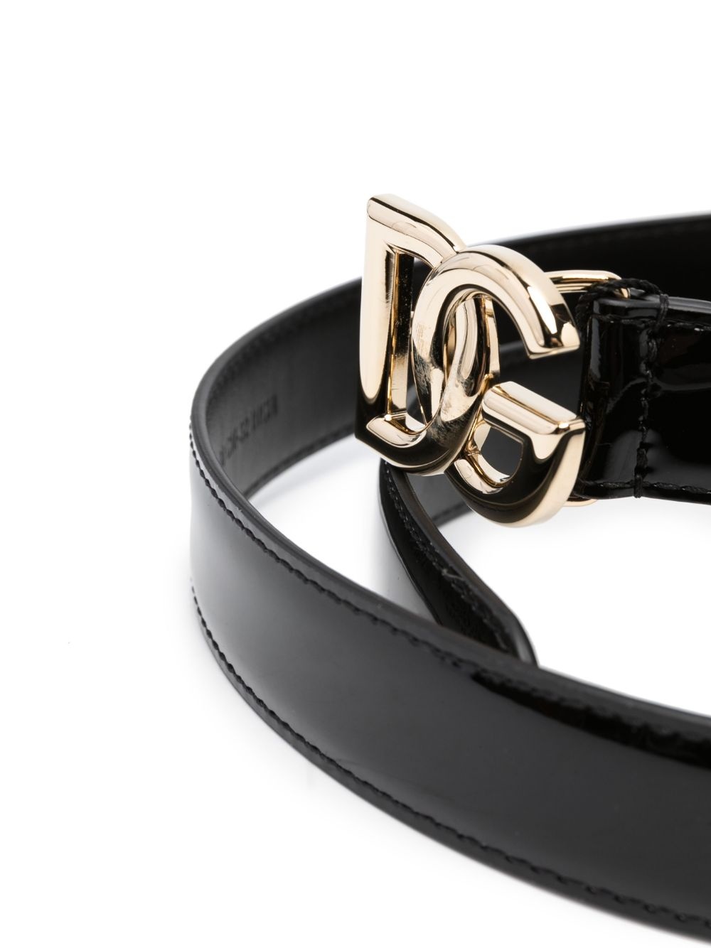 logo-buckle leather belt - 2