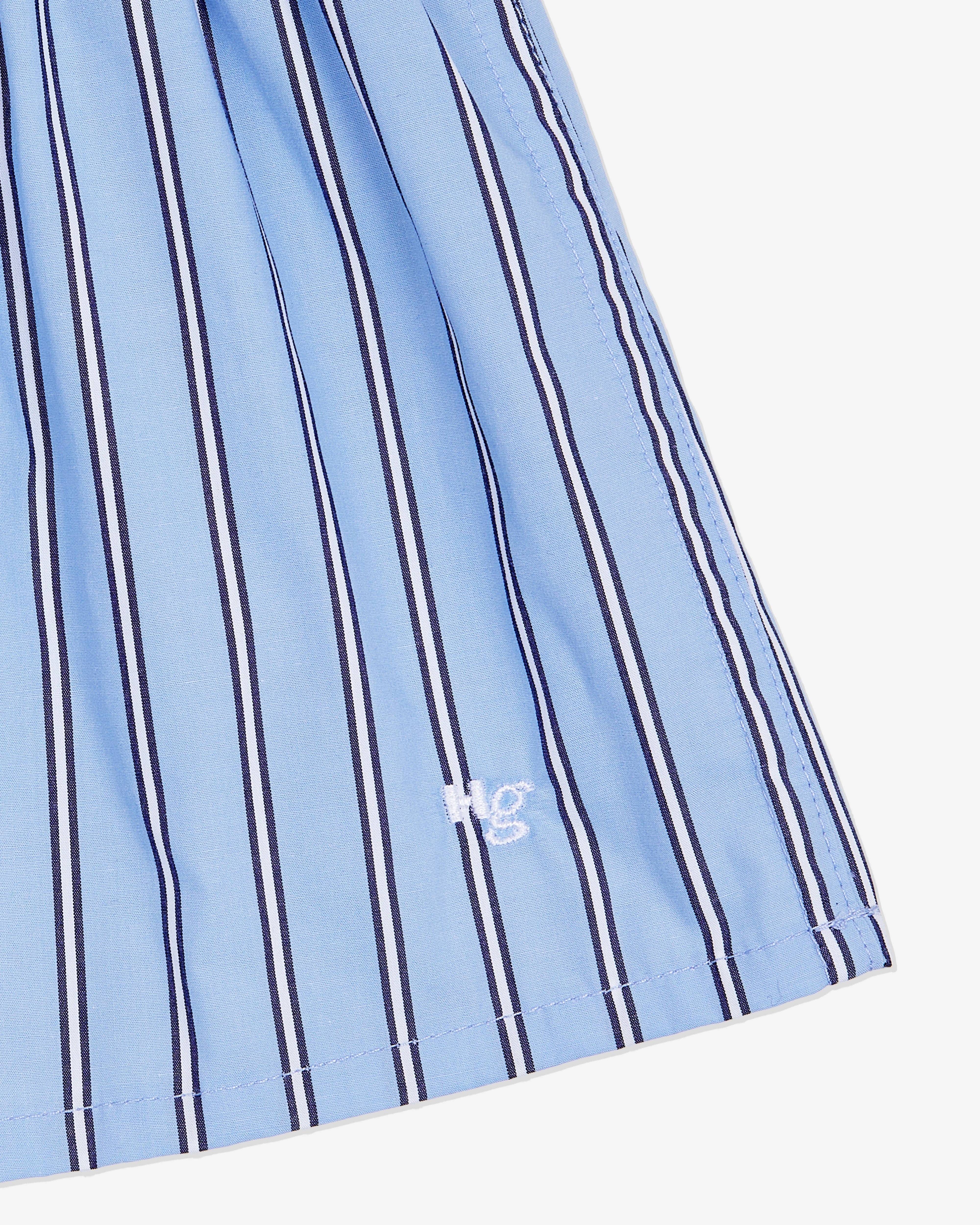 Hommegirls Mini Boxer Skirt / Bandeau Top in Japanese Blue Stripe at Nordstrom - 5