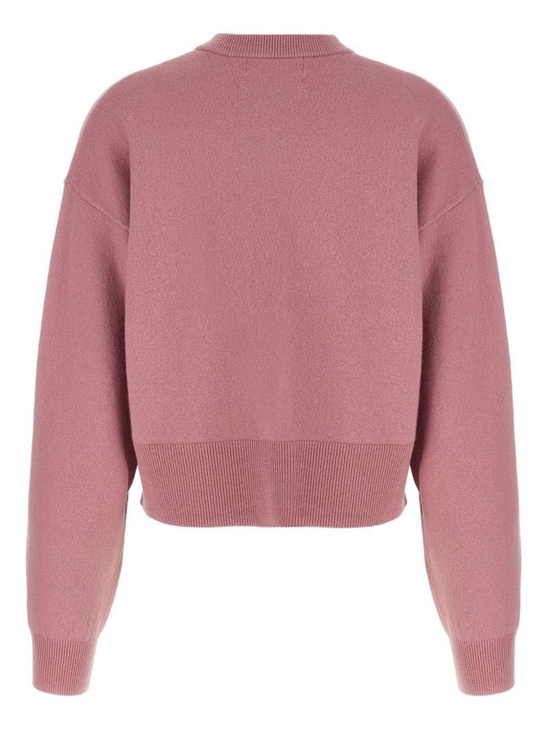 extreme cashmere crew-neck cuffed-sleeves cardigan outlook