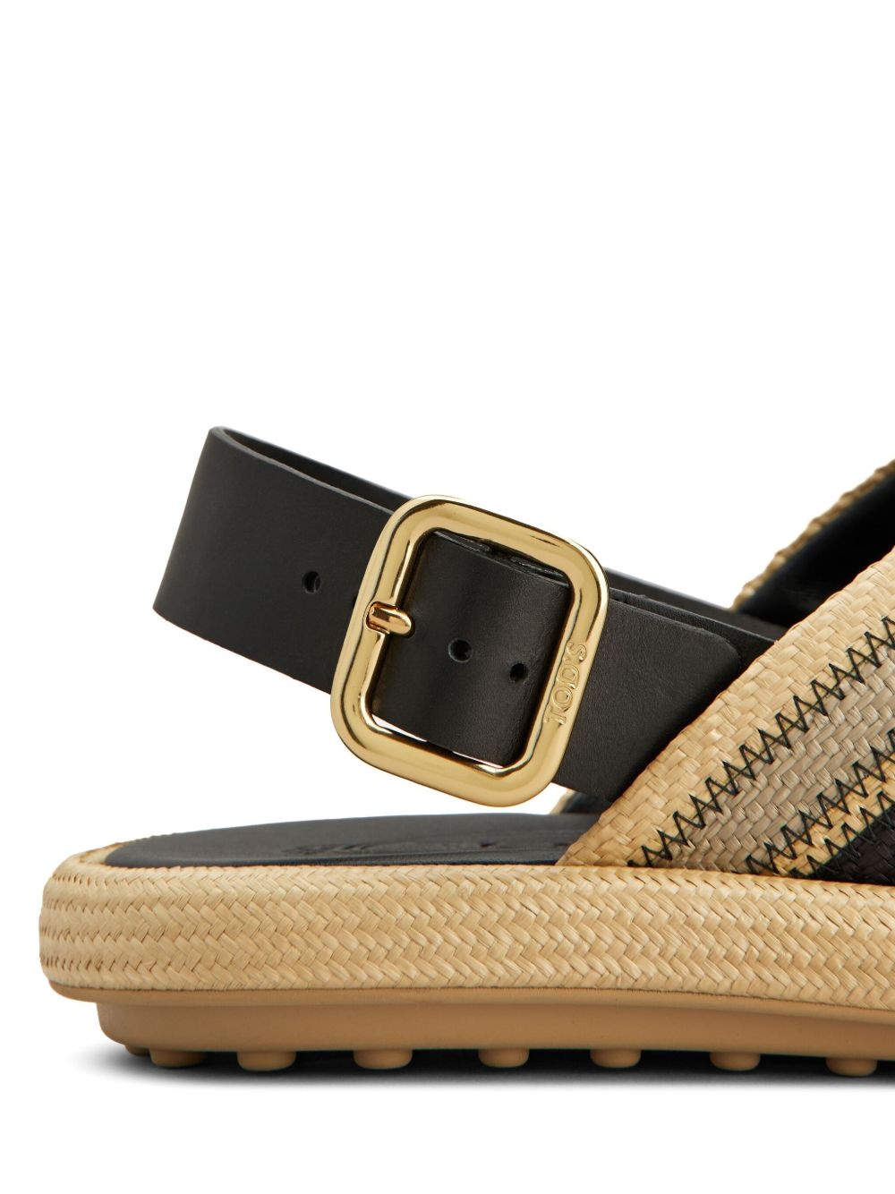 two-tone woven sandals - 5