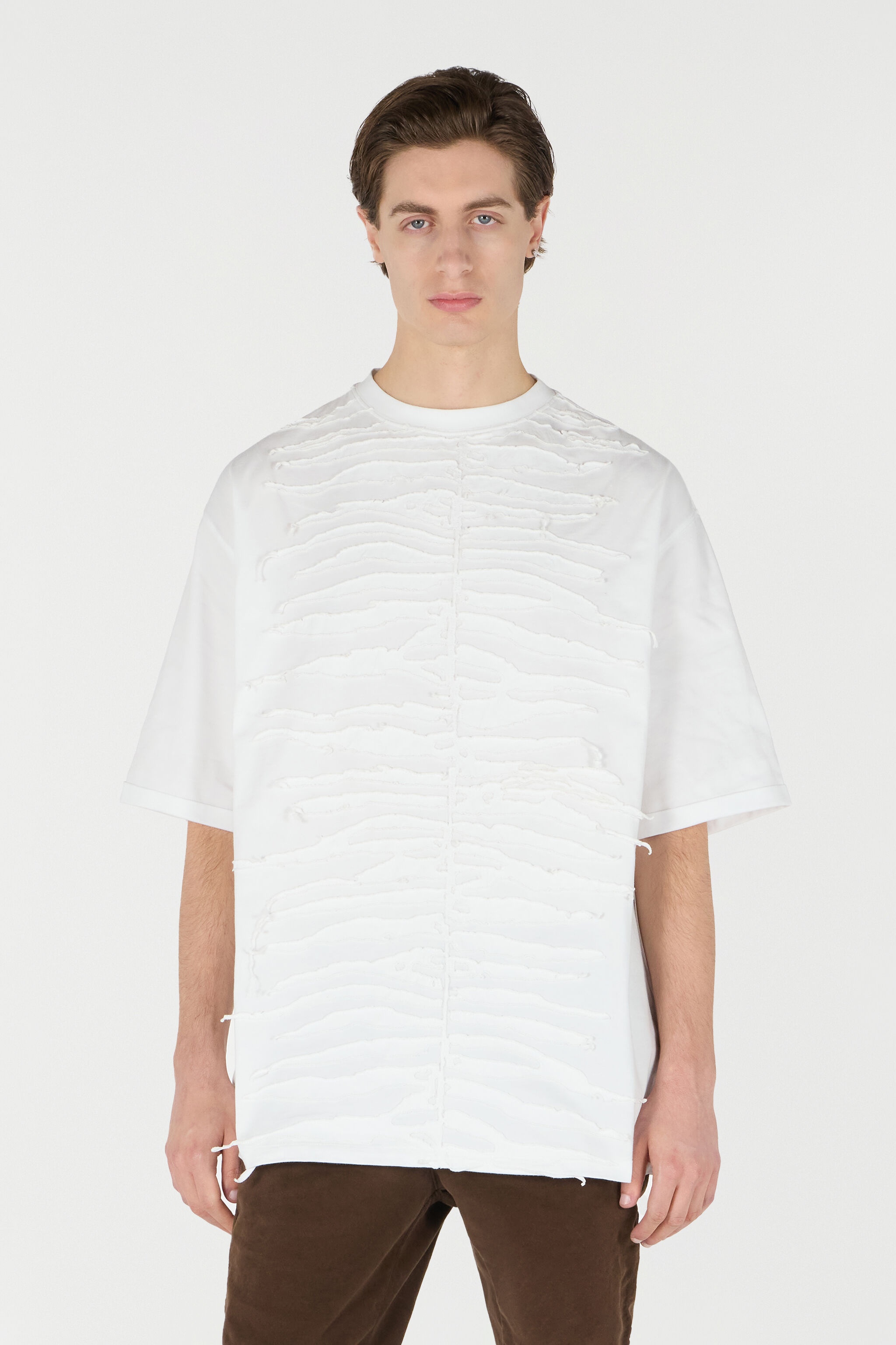 T-Shirt With Textured Zebra Pattern - 3