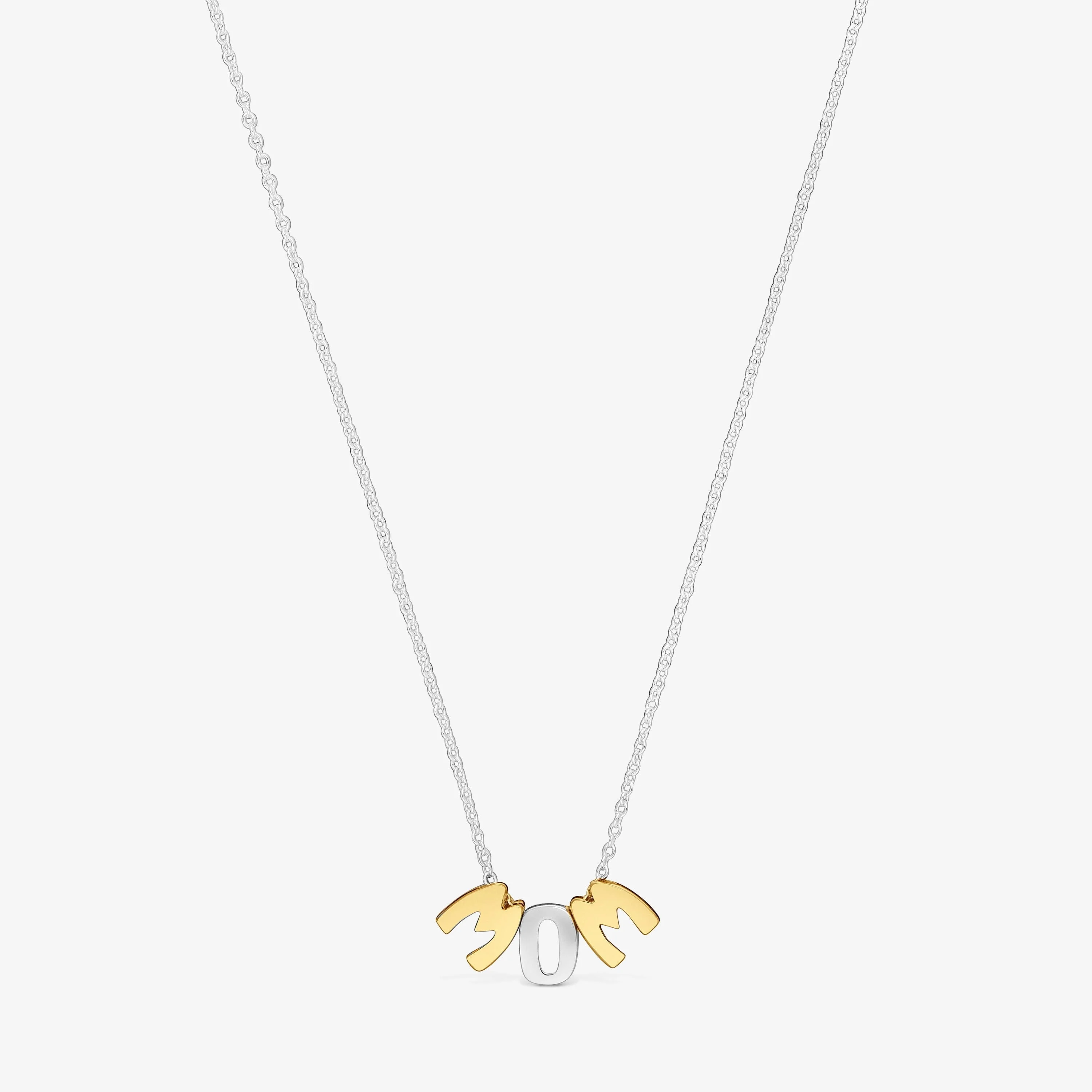 Two-tone Necklace with motifs TOUS Mom - 1