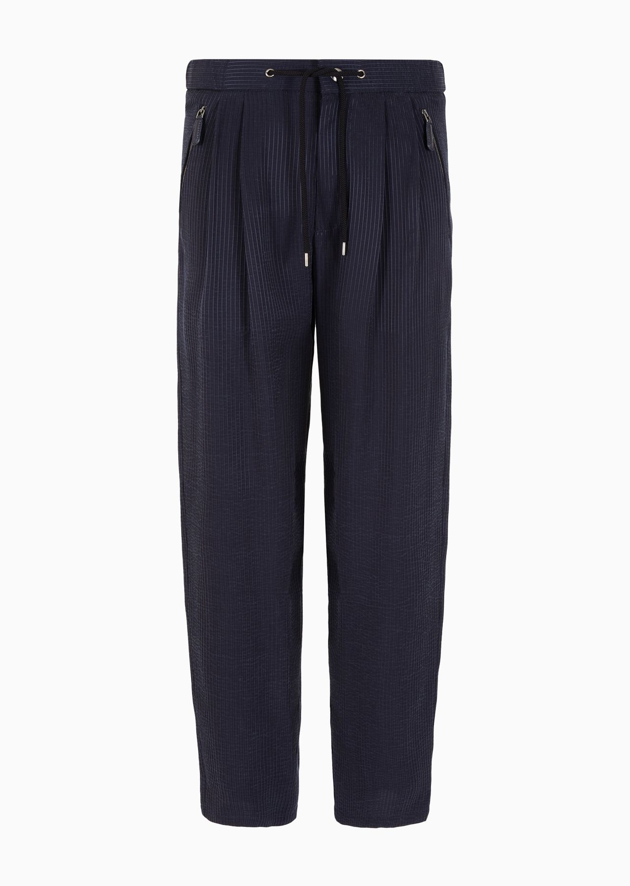 ASV trousers with two pleats in a canneté cupro blend - 1