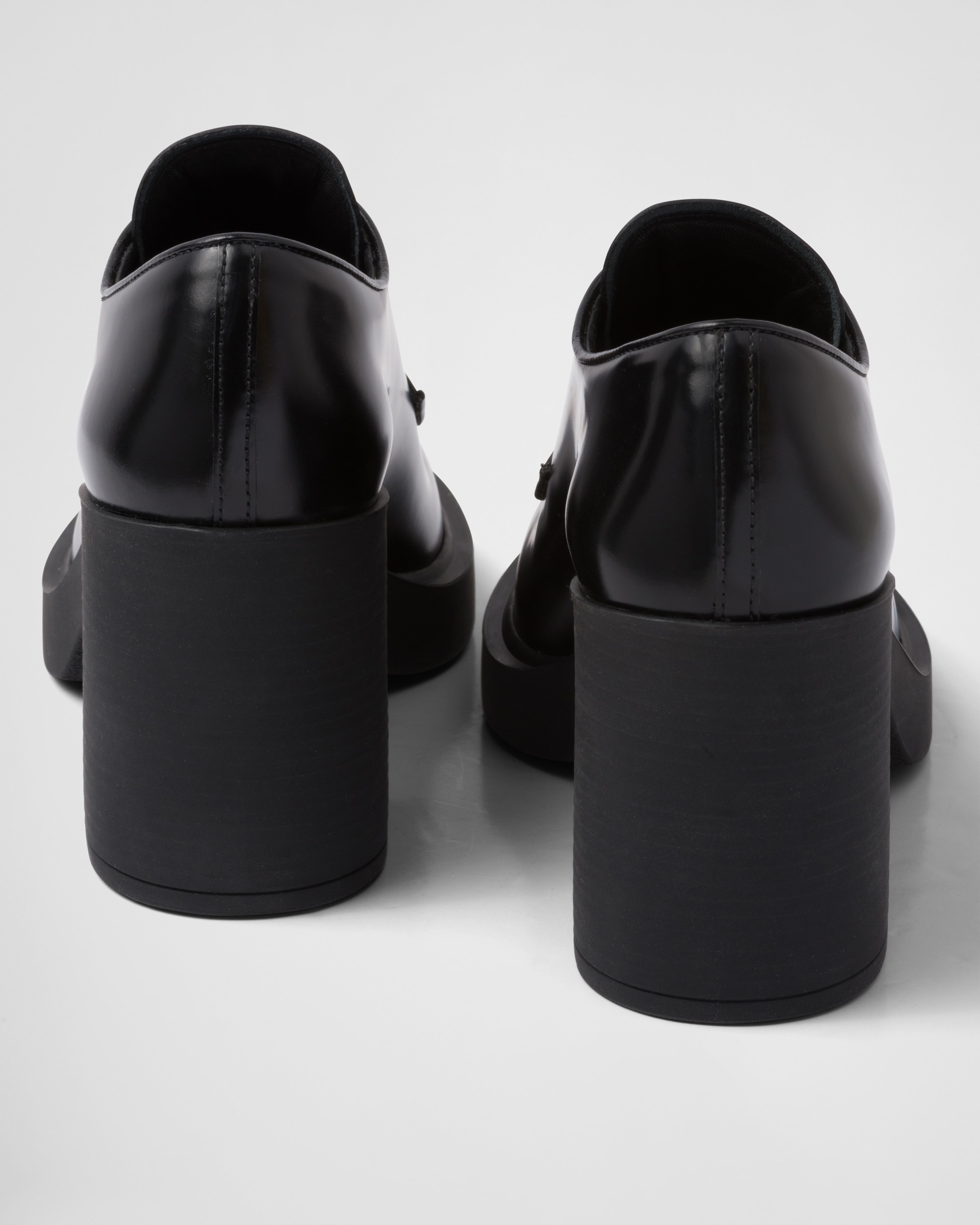 Heeled brushed leather lace-ups - 6