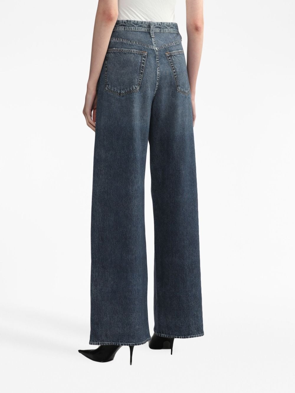 mid-rise wide-leg jeans - 4