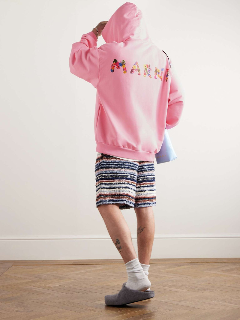 Marni Oversized Logo-Print Cotton-Jersey Hoodie outlook