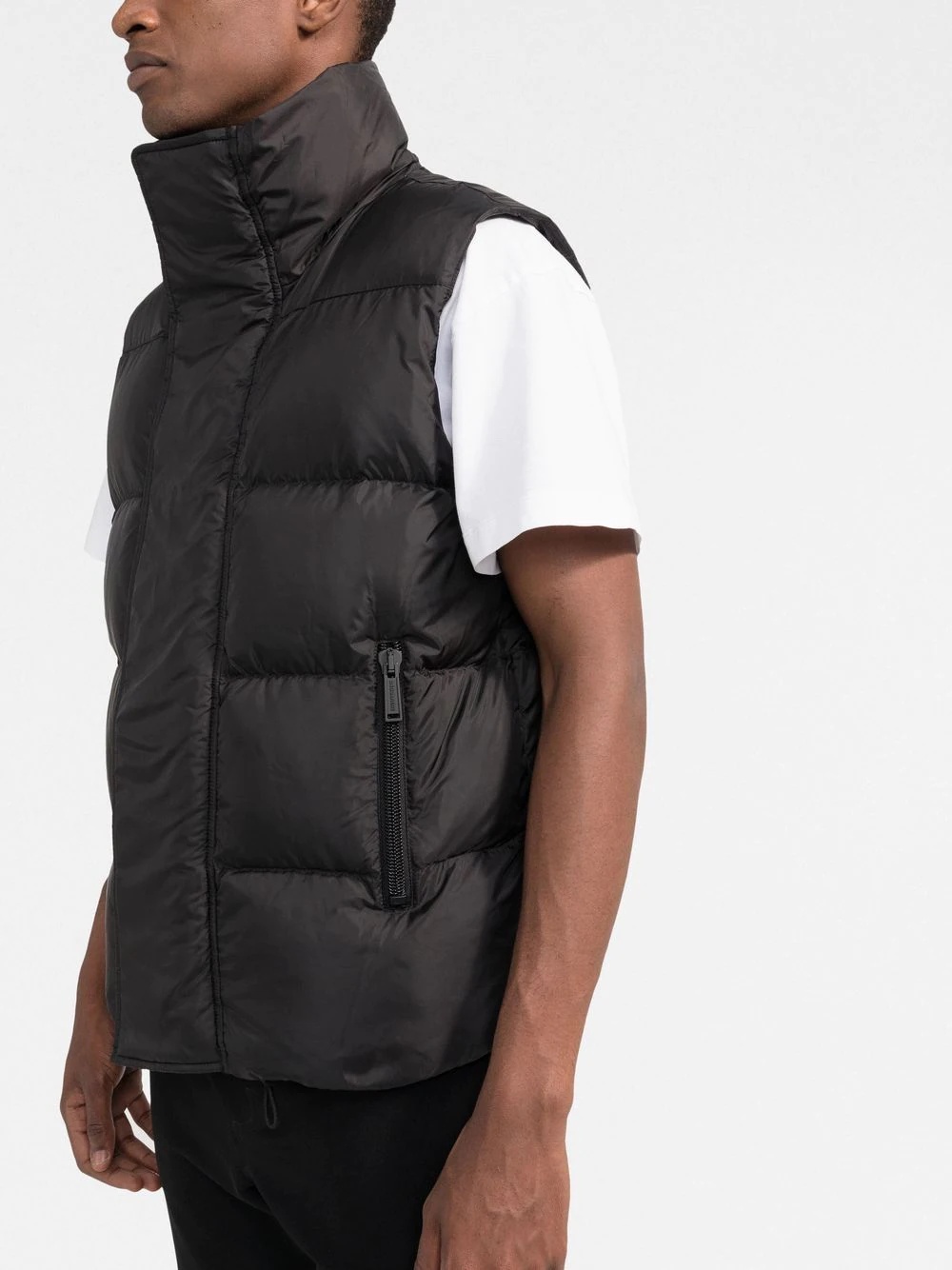 funnel-neck padded gilet - 3