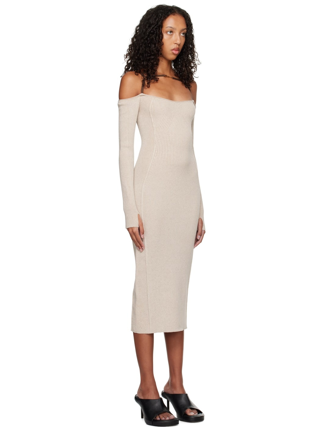 Beige Le Papier 'La Robe Sierra' Midi Dress - 2