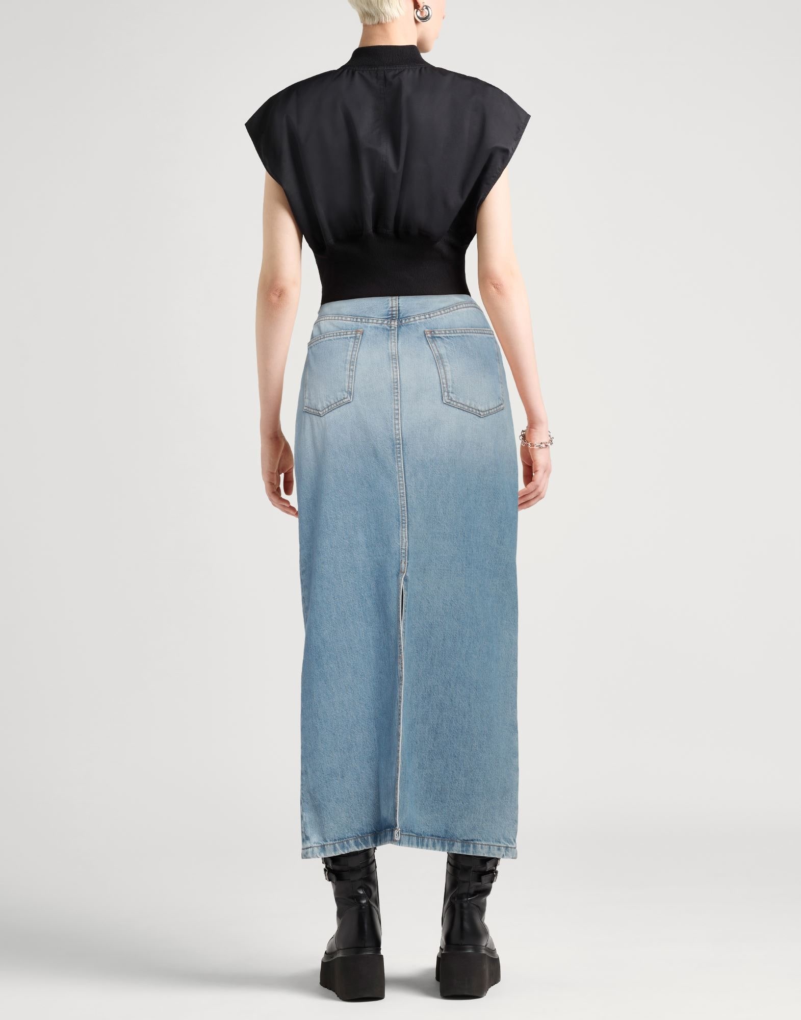 Blue Women's Denim Skirt - 3