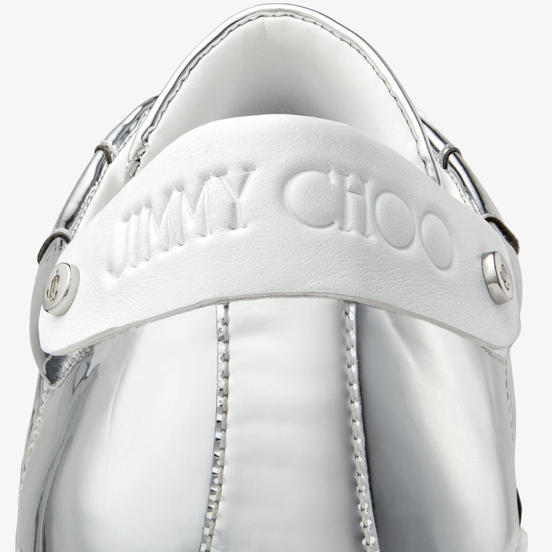 Rome/M
Silver Metallic JC Monogram Pattern and Leather Low-Top Trainers 3