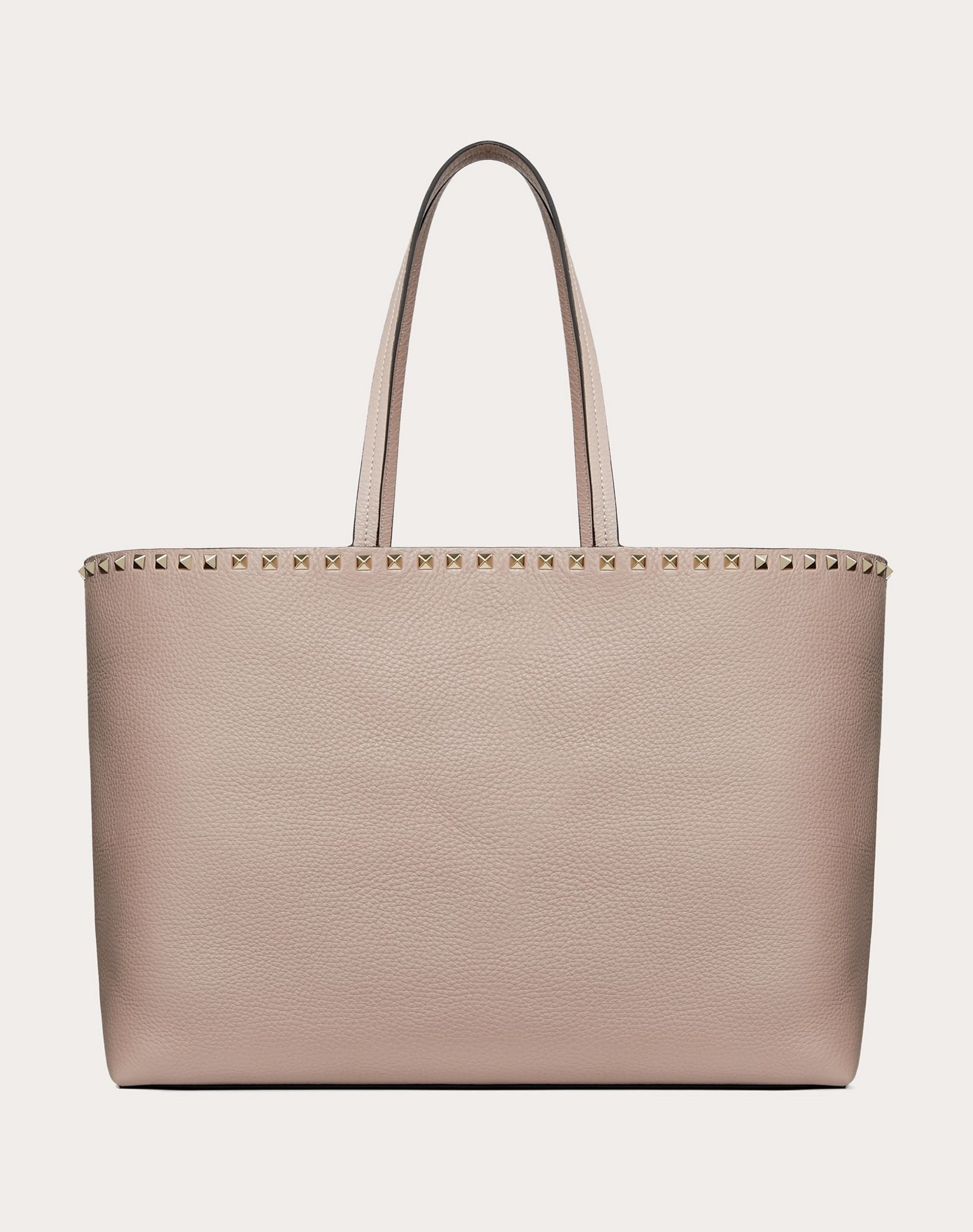 Rockstud Grainy Calfskin Tote Bag - 3